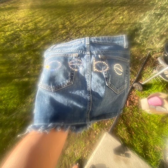 Bebe Skirts Bebe Jean Skirt Used Poshmark